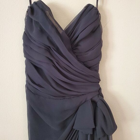 Vintage Tadashi Black Mini Dress Size 4 Strapless Y2K  Coquette Prom - Picture 3 of 14